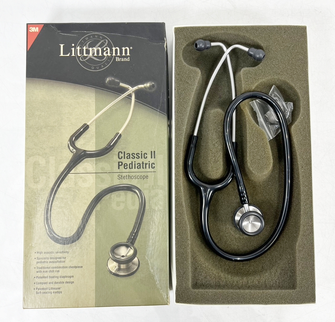 【箱付】Littmann 旧ロゴ 3M初期 ヴィンテージ聴診器 昭和レトロな古い聴診器 リットマン Littmann 3M Classic◇USA製