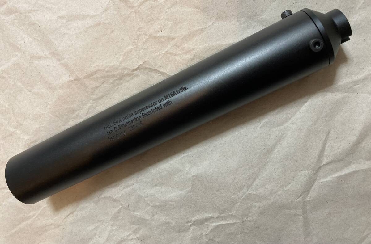 MD製 HEL E4A Suppressor レプリカ サプレッサー 中古】☆HEL M4 type Noise Suppressor☆M16 5.56mm NAM LRRP ノイズ