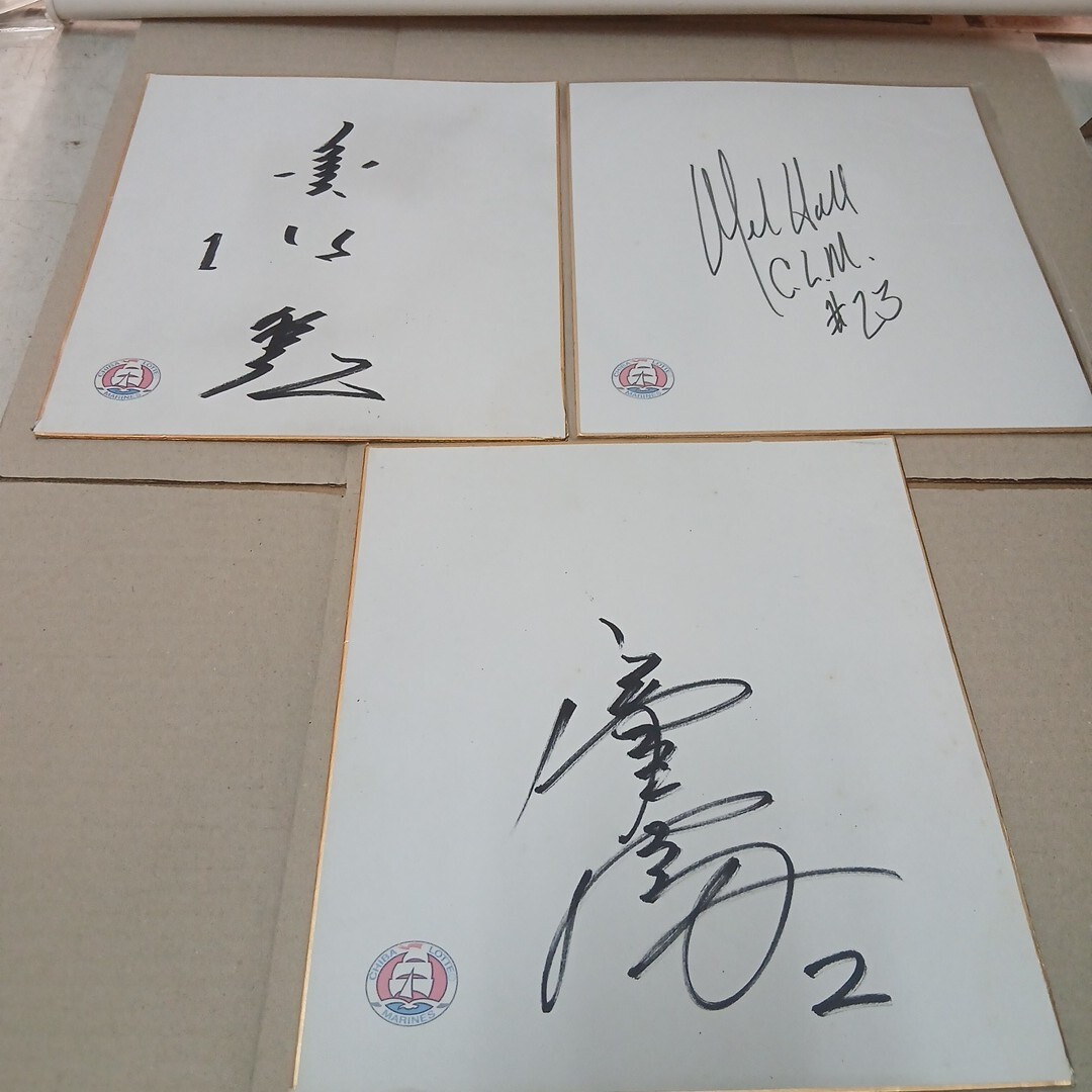 新品】千葉ロッテマリーンズ 佐々木朗希 直筆サイン色紙 ロゴ色紙の