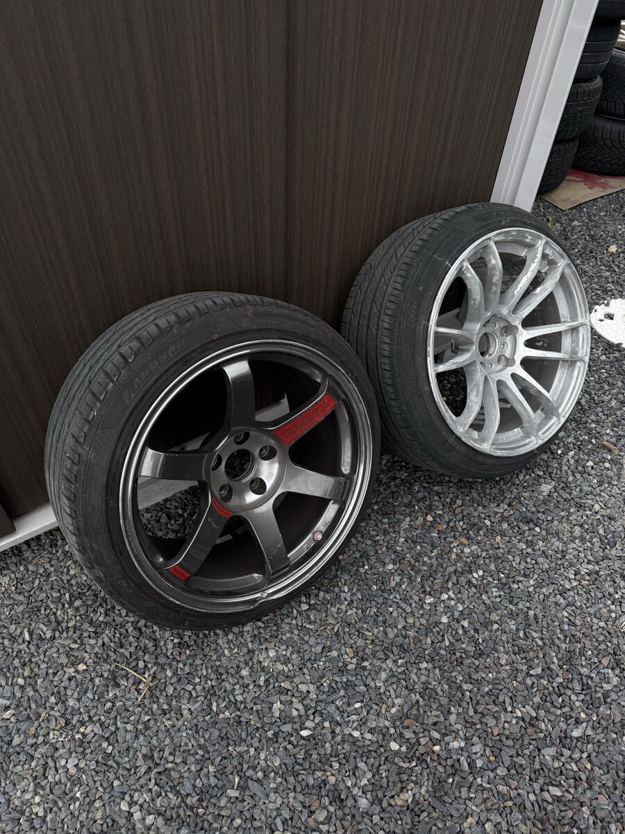 バリ溝 美品【RAYS製 グラムライツ57 エクストリーム】レイズ 18インチ
