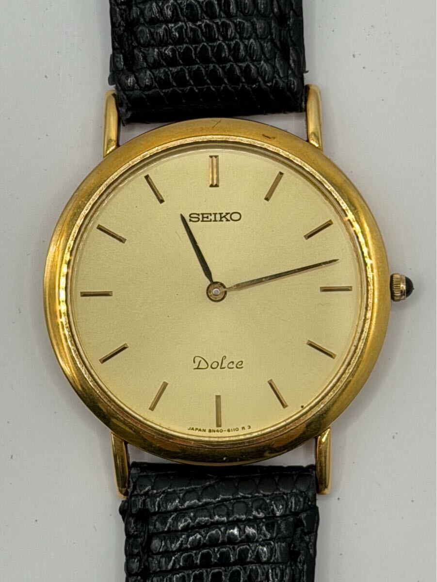 SEIKO セイコー Dolce ドルチェ 4J41-0AC0 SS QZ スクエア メンズ