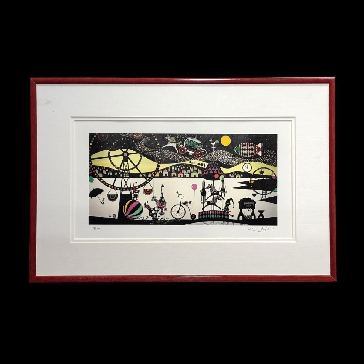 真作保証 影絵作家 藤城清治 『セロとこびと』 ジクレー版画 17/450