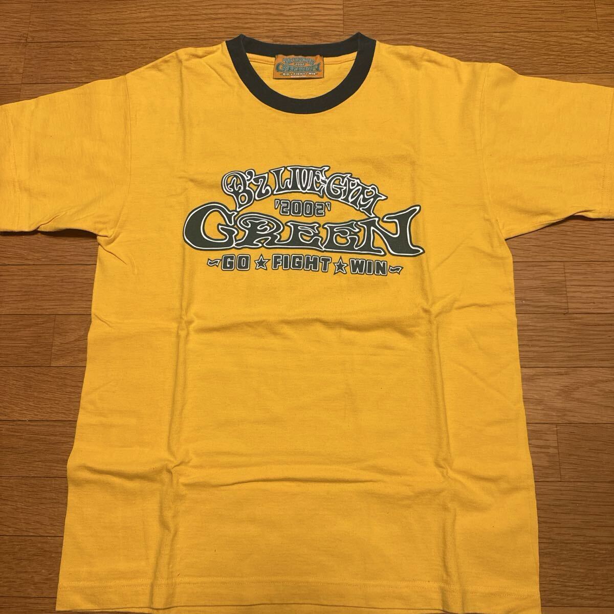 B'z LIVE-GYM 2002 GREEN GO☆FIGHT☆WIN Tシャツ イエロー×グリーン