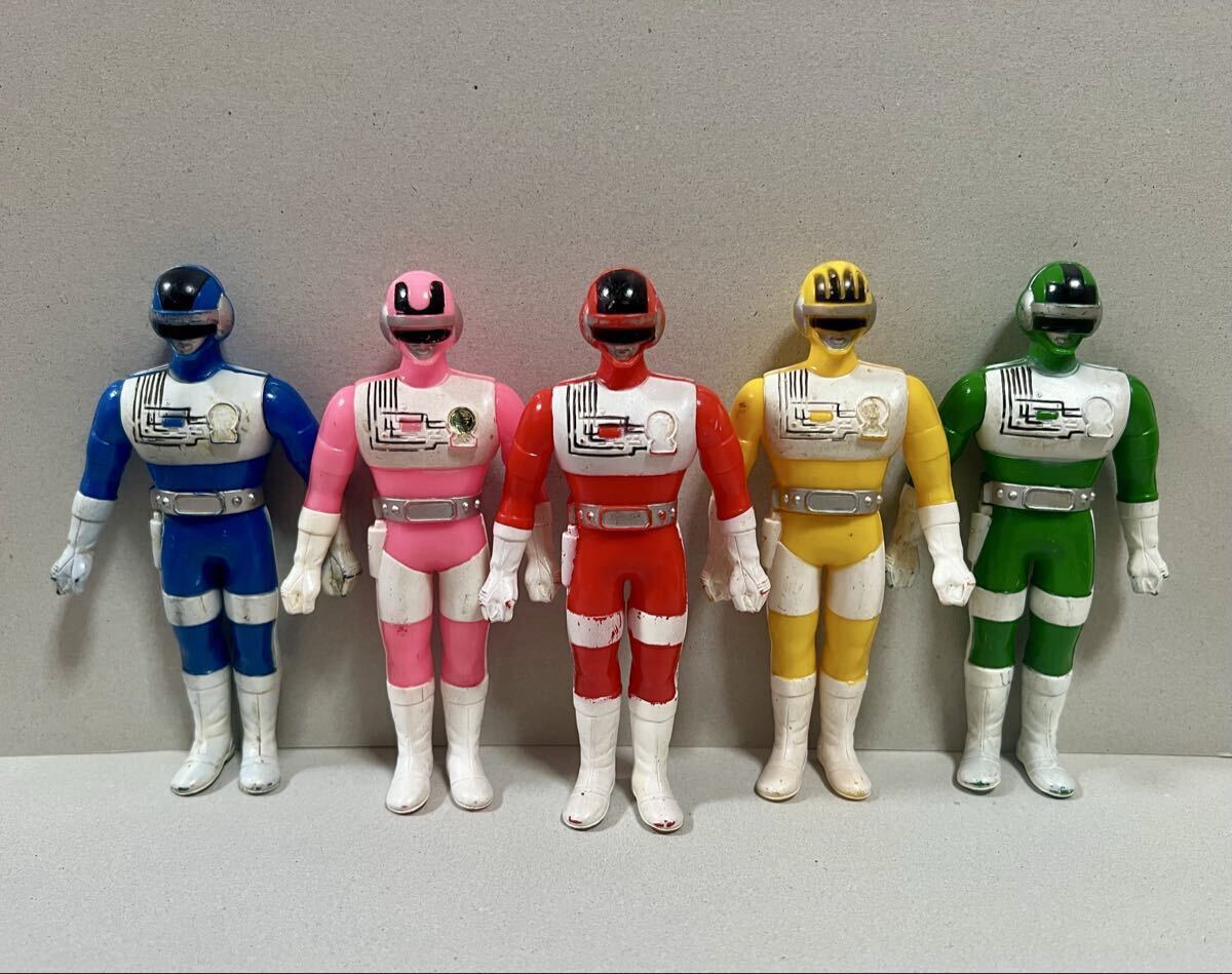 新品】超電子バイオマン 未使用 お面 5枚 セット 当時物 レッドワン 