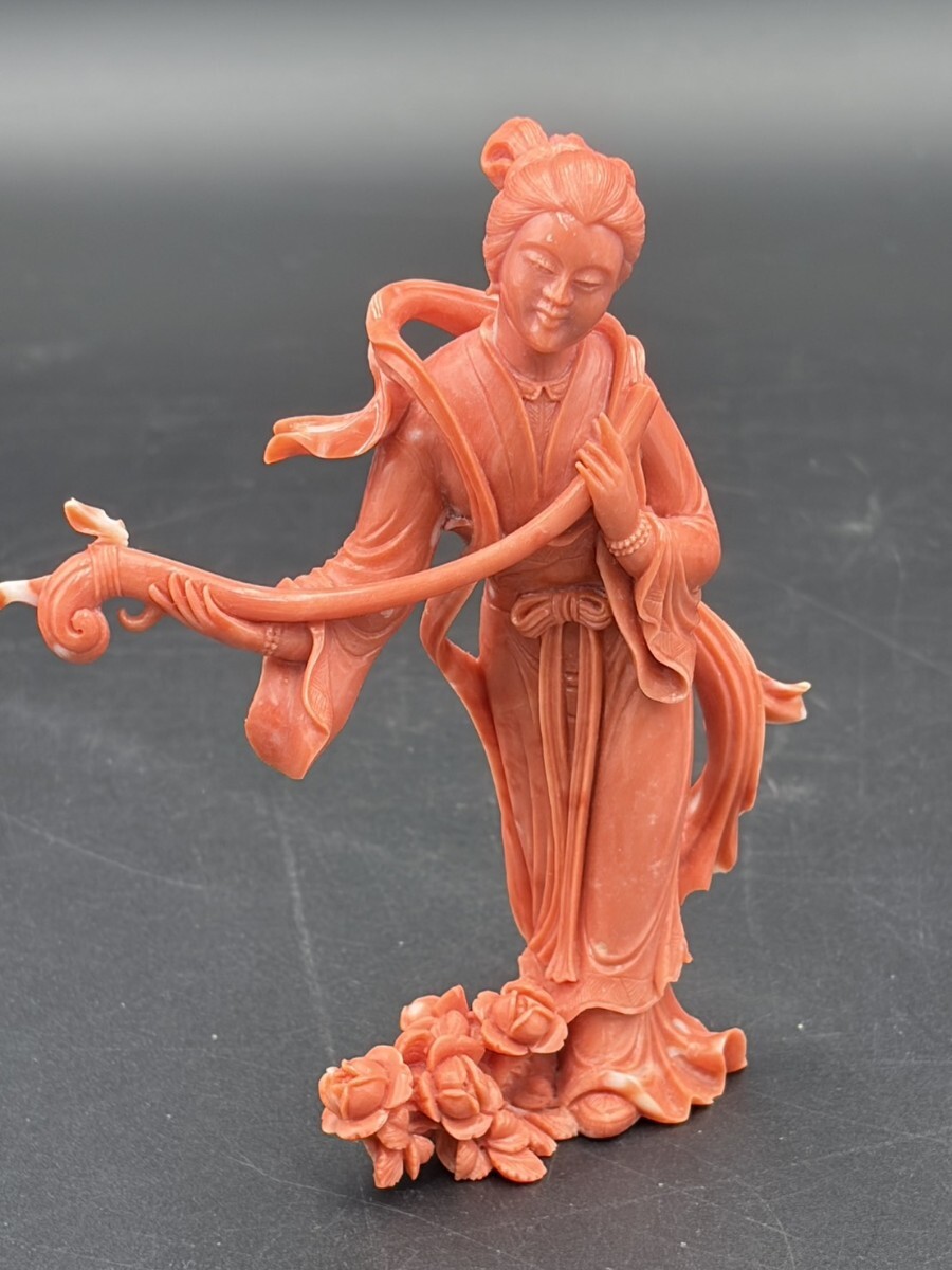 横浜個人蔵競売】在銘 本象牙動物根付・獅子根付 全長4.4cm 35g ☆日本