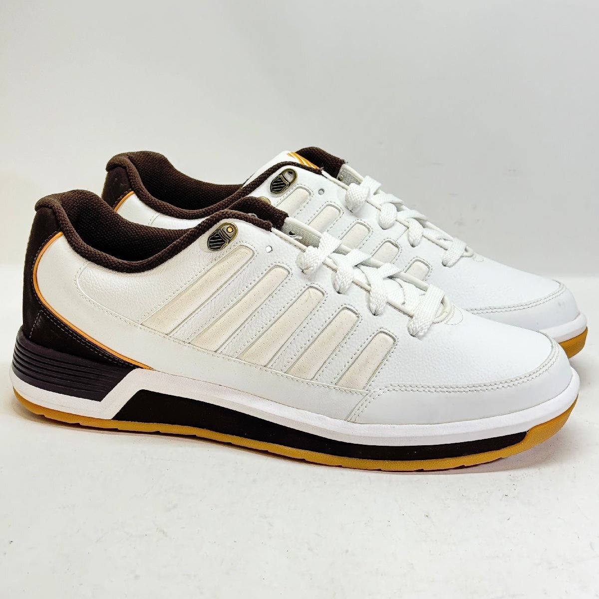 中古】K-SWISS ケー スイス モノグラム柄 茶色 日本限定モデル 23 1/2 