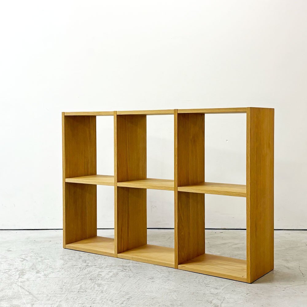 無印良品 ブナ材 シェルフ3×3 ナチュラルウッドオープンシェルフ 無印良品 オープンシェルフ ブナ材 3段3列 キャスター付 ナチュラル