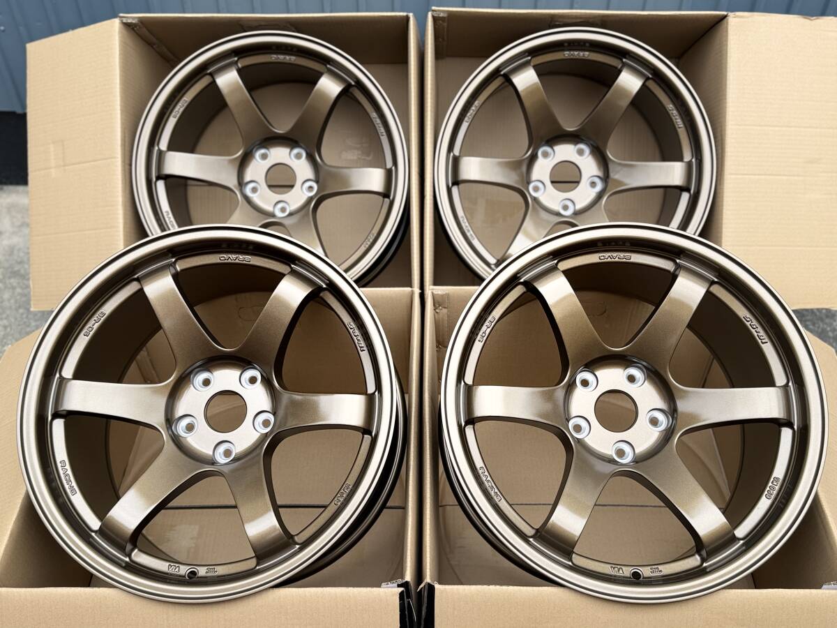 やや傷や汚れあり】ENKEI RS05RR 10.5j +15 18インチ 114.3 5H タイヤ 