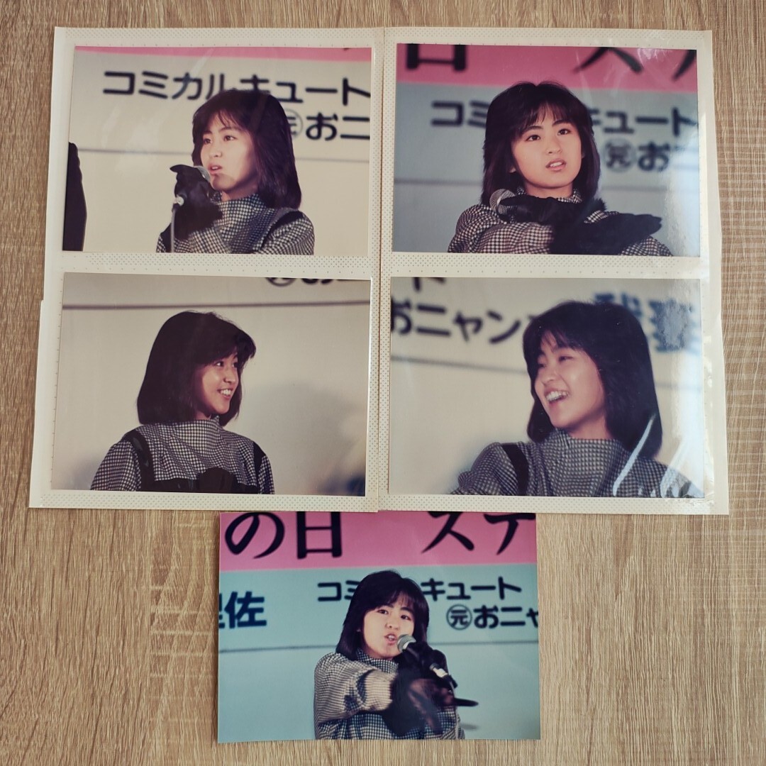 目立った傷や汚れなし】【レア】高井麻巳子 岩井由紀子 写真 黒ビキニ