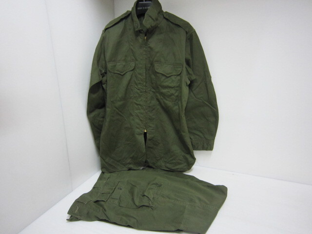 新品】1994年【陸上自衛隊 OD 旧 65式作業服1号】外被・防水コート