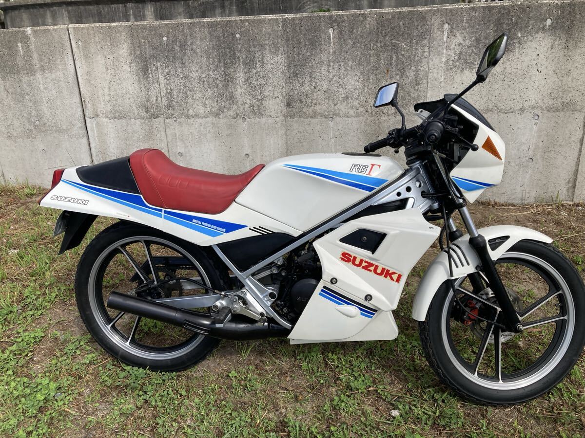 オートバイ RG50ガンマ アッパーカウル 白 スズキ 純正 NA11A 初期型