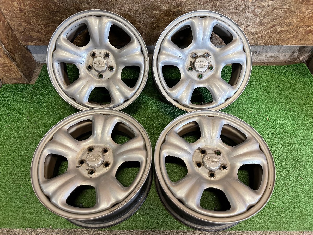 ☆ ホイール 4本 SUBARU スバル 純正？ 16×6.5J PCD100 5H 16インチ 鉄⁄