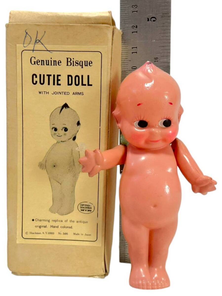 昭和レトロ人形【キューピー デコちゃん 背中Nマーク、made in JAPAN 昭和レトロ人形【キューピー デコちゃん 背中Nマーク、made in JAPAN