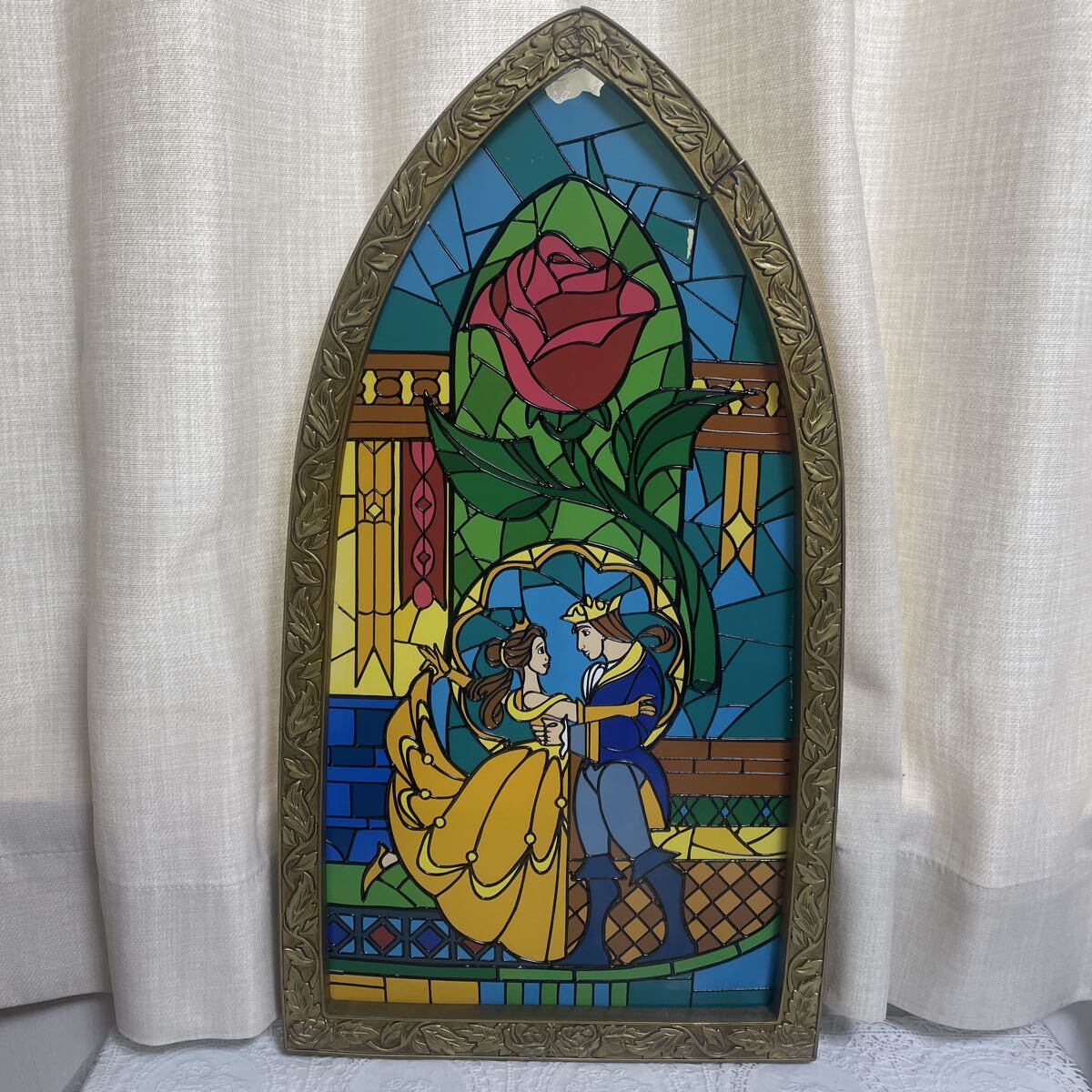 新品】ディズニー☆美女と野獣 ステンドグラス アメリカ限定の落札情報
