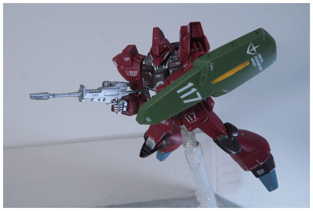 ◇1/100 RMS-117 ガルバルディβ (旧キット) 改修塗装済完成品 MG/RG風