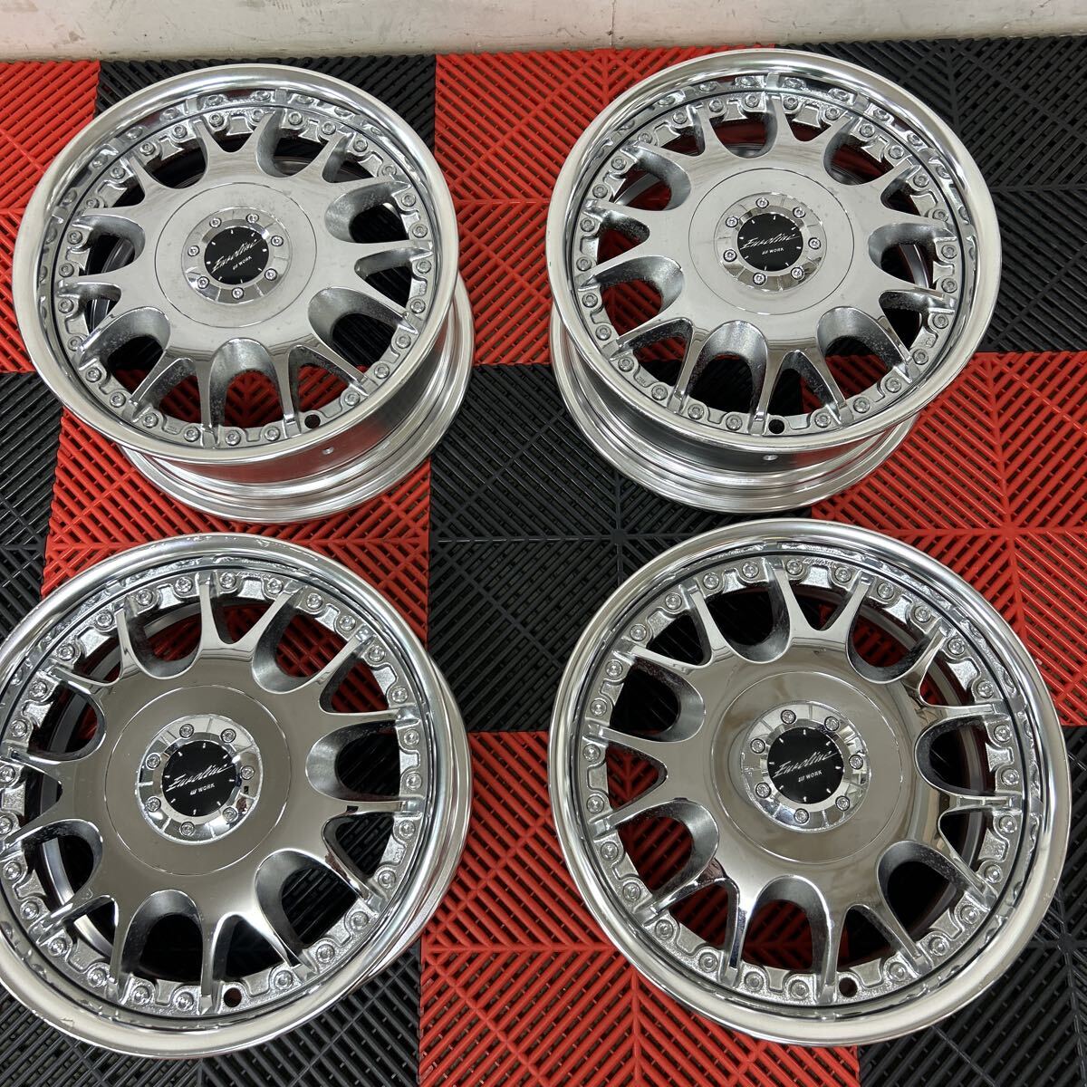 中古】☆1487☆ WORK EUROLINE N2 17x7J+35 4穴PCD100 ☆ワーク