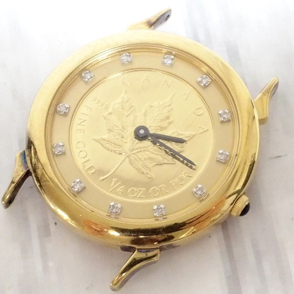 NIVADA 1/2oz メイプルリーフ 金貨 コインウォッチ 時計 24K ニバダ