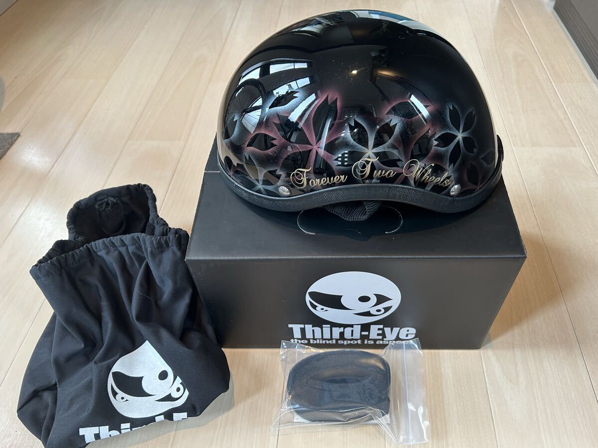 19-2257【中古】Third-Eye サードアイ ヘルメット ハーフキャップ