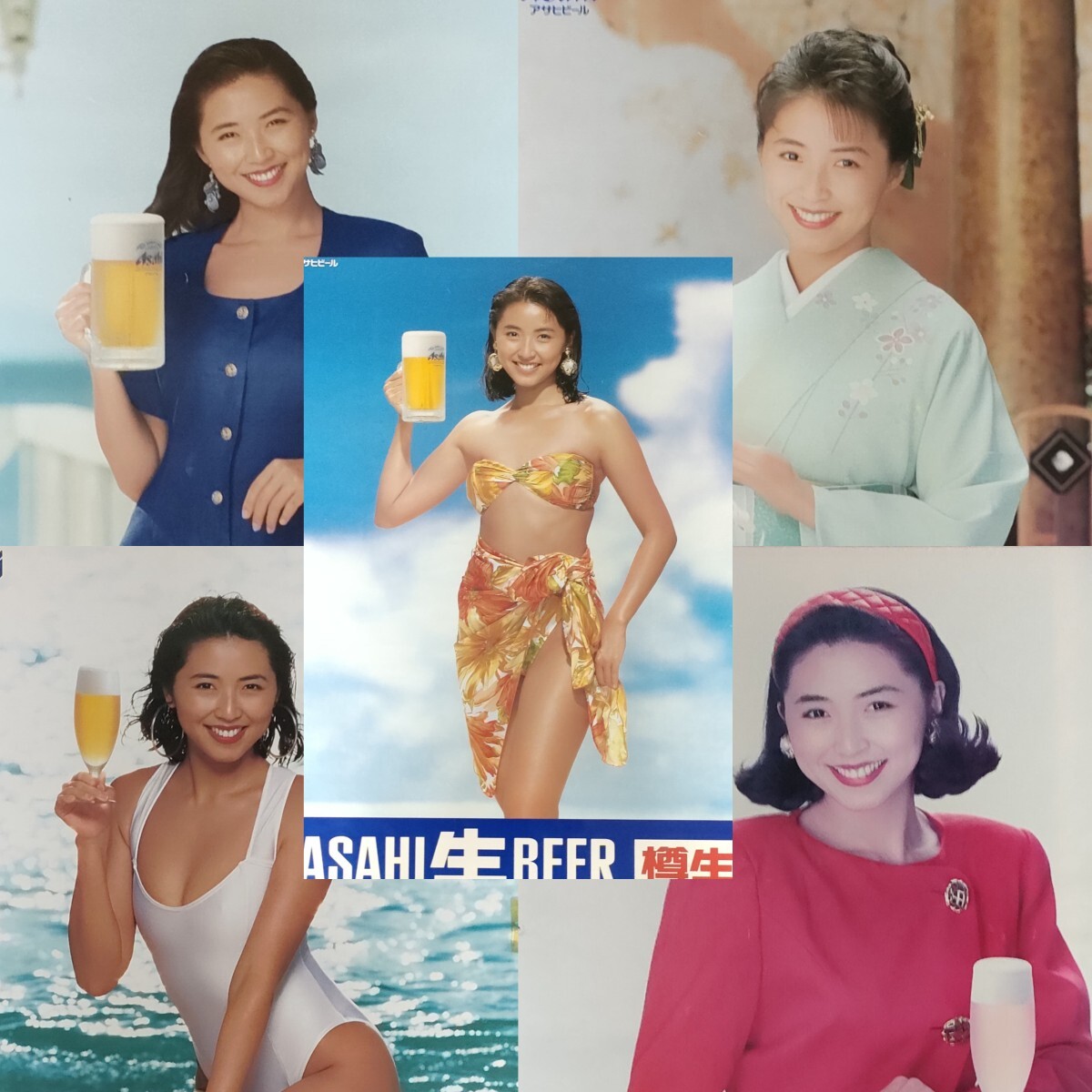 5383井川遥ポスター アサヒビール 樽ハイ倶楽部 青水着ビキニ B2サイズ