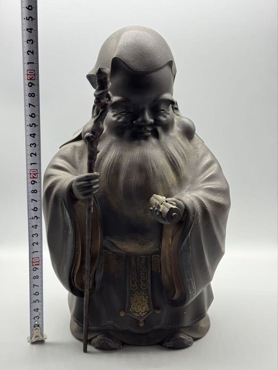 未使用】寿老人 八角 石柱 印材30数年前に中国で買い求めた印材