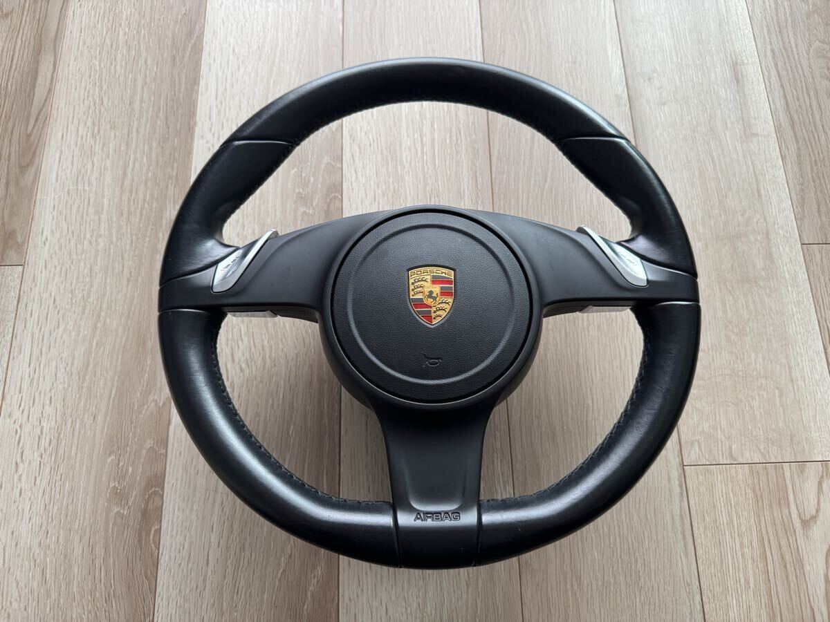 ☆希少☆ PORSCHE ポルシェ 997 カレラ 純正 レザー ステアリング