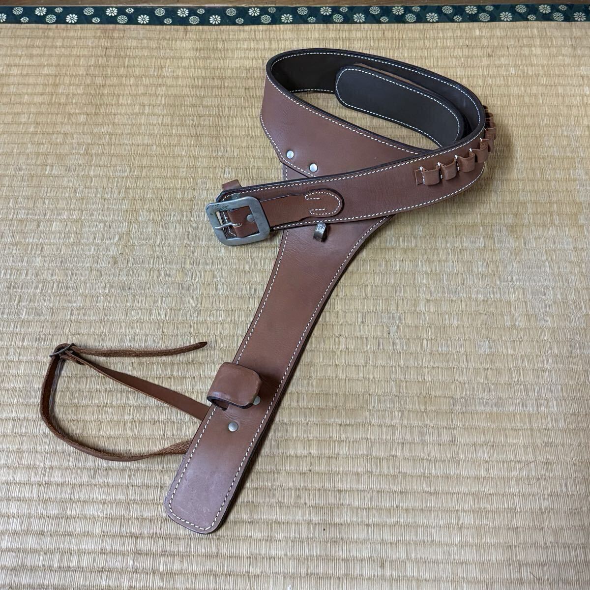 ☆中古☆East.A（イースト.A）ウエスタンガンベルト 牛革製 ブラウン M