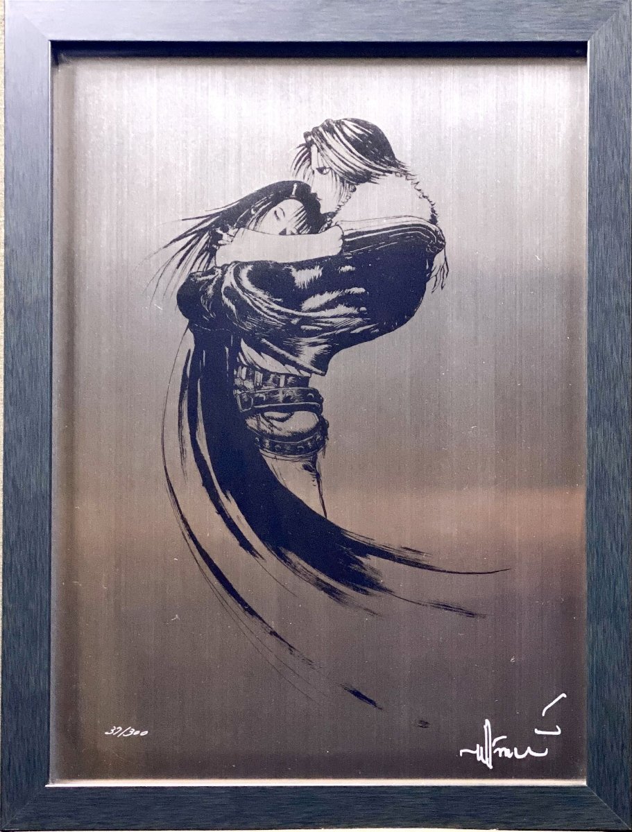 良好】天野喜孝 街DX 希少メタルパネル版画 ファイナルファンタジーⅥ