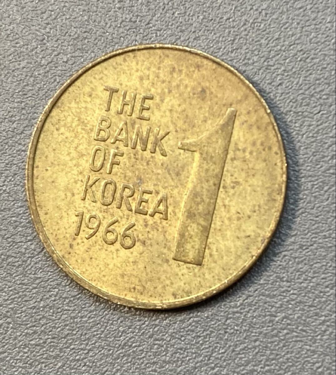 海外 硬貨) 韓国 10ウォン銅貨 1966年 初年号 特年 希少 レアの落札