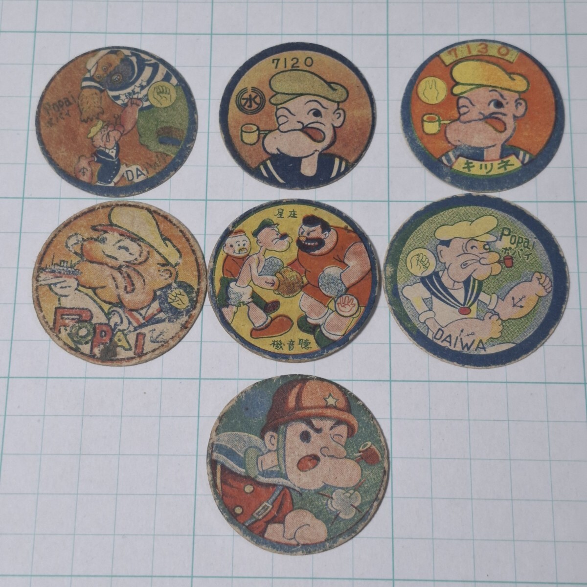 中古】◇レア◇めんこ 昭和のヒーローもの けんぱん メンコ 大量の落札