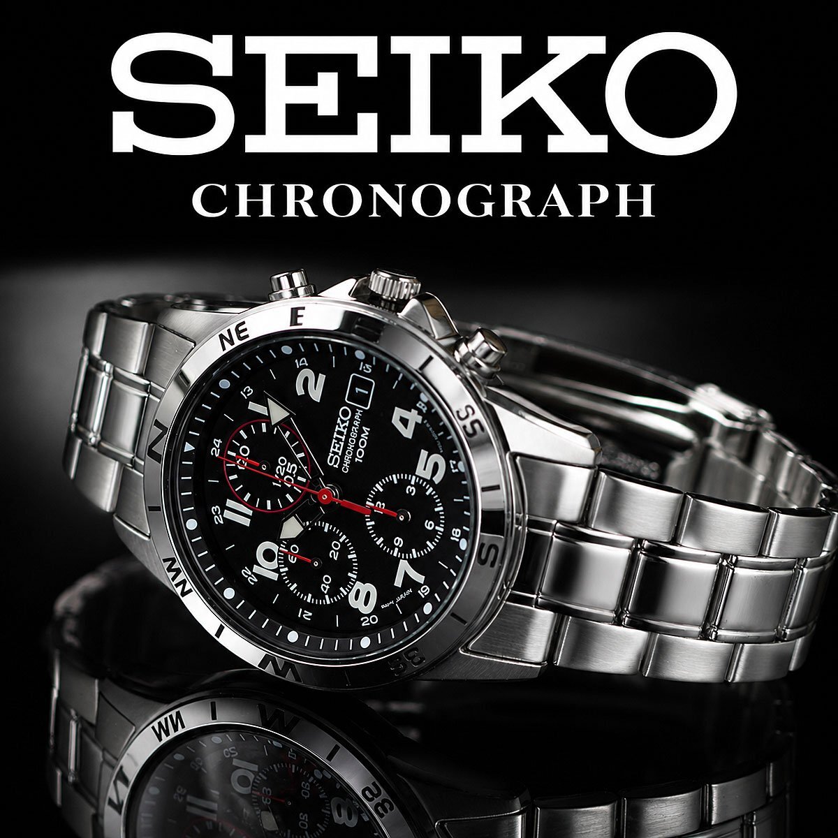 セイコー ミリタリーデザイン 7S26-3060 自動巻 黒文字盤 SEIKO メンズ