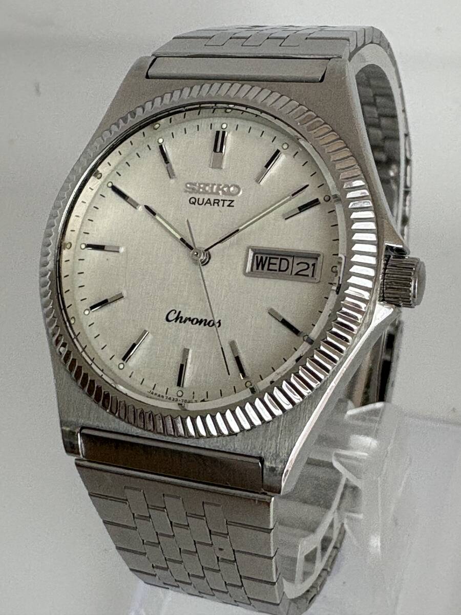 ☆送料無料☆SEIKO Chronos 5H23-5110 セイコークロノス 黒文字盤