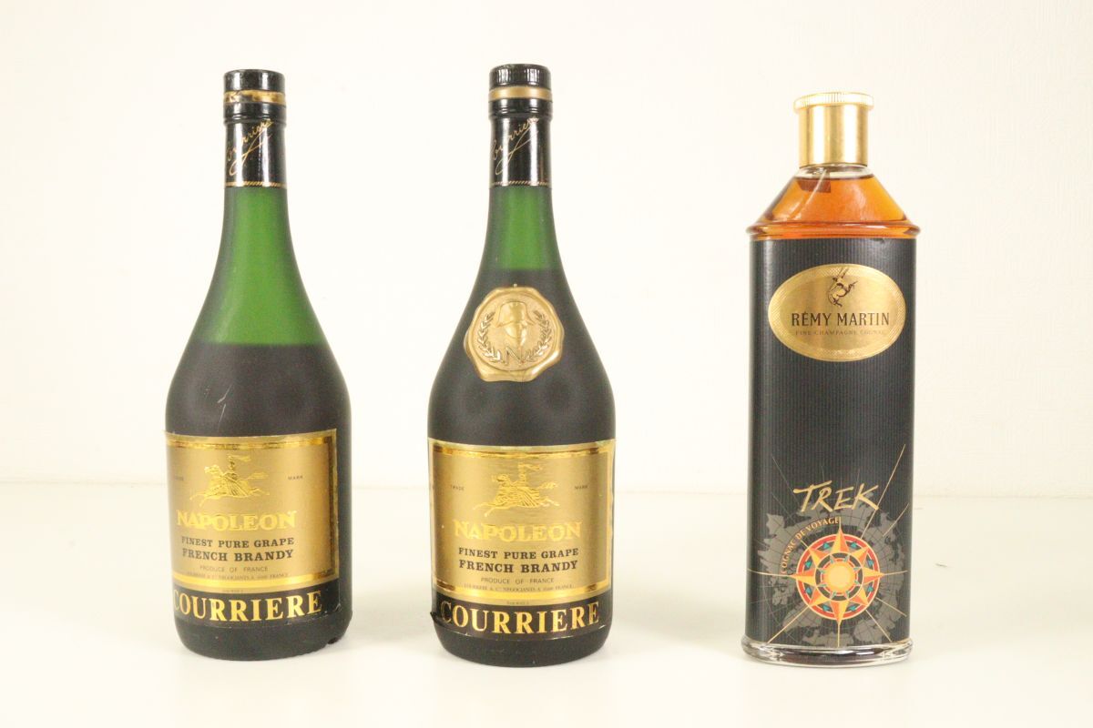 中古】BRANDY The Eiffel Tower ブランデー エッフェル塔型ボトル 3本