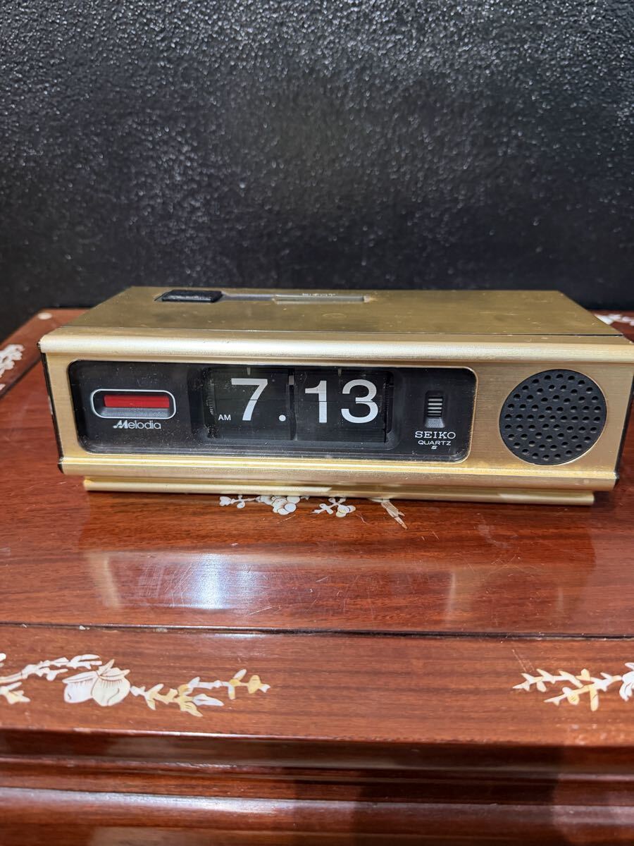 セイコー SEIKO パタパタ時計 Melodia 昭和レトロ 電池式 レトロ