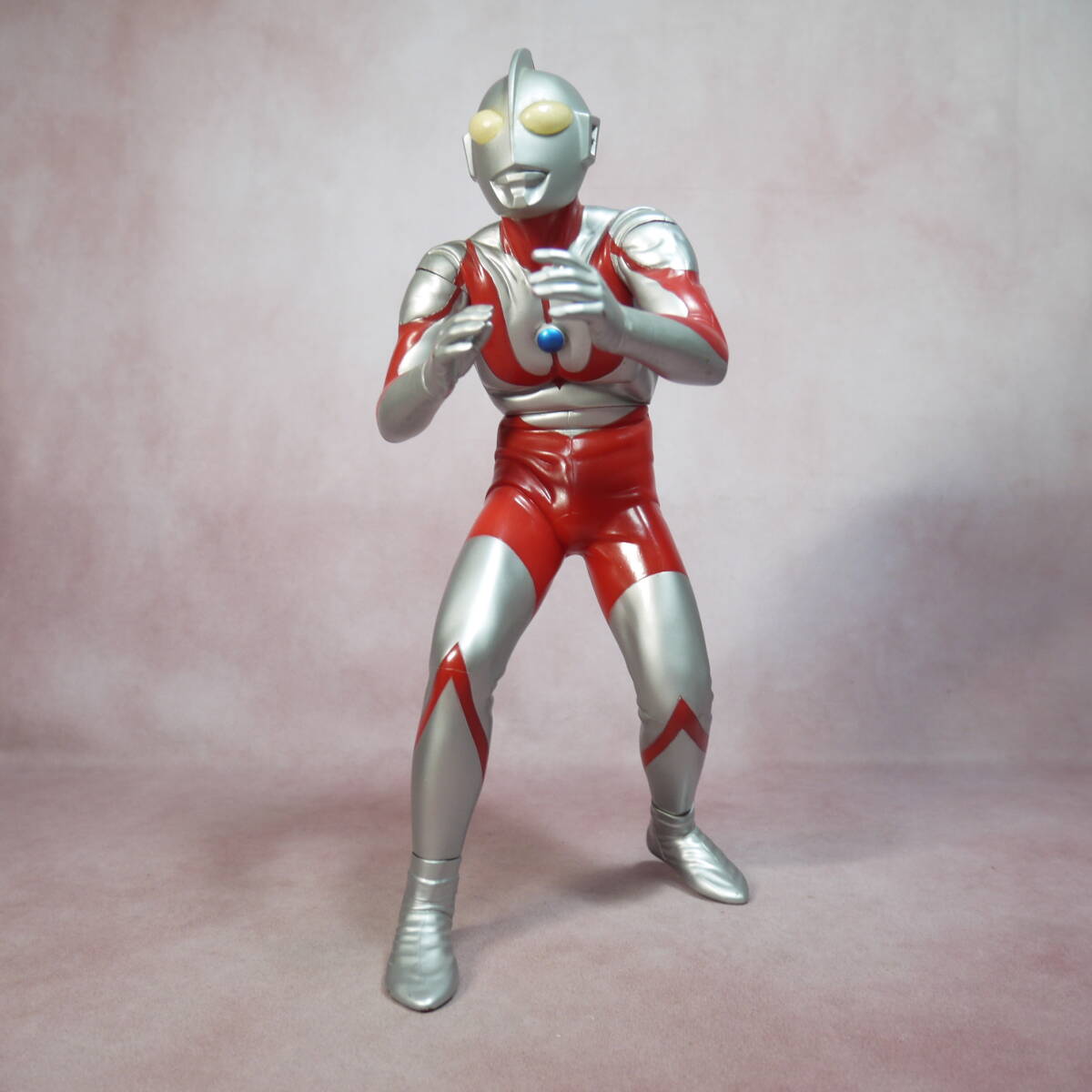 美品‼️ヴィンテージ 無版権　パチ　ウルトラマン　ポリ人形　　ソフビ 新品】ウルトラマン パチ ソフビ 当時物 未使用品 約34センチ ポリ製