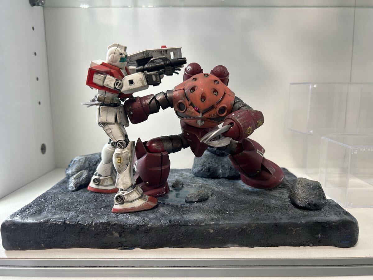 完成品】1/144 HGUC HG ジム&シャア専用ズゴック - ジオラマの落札情報