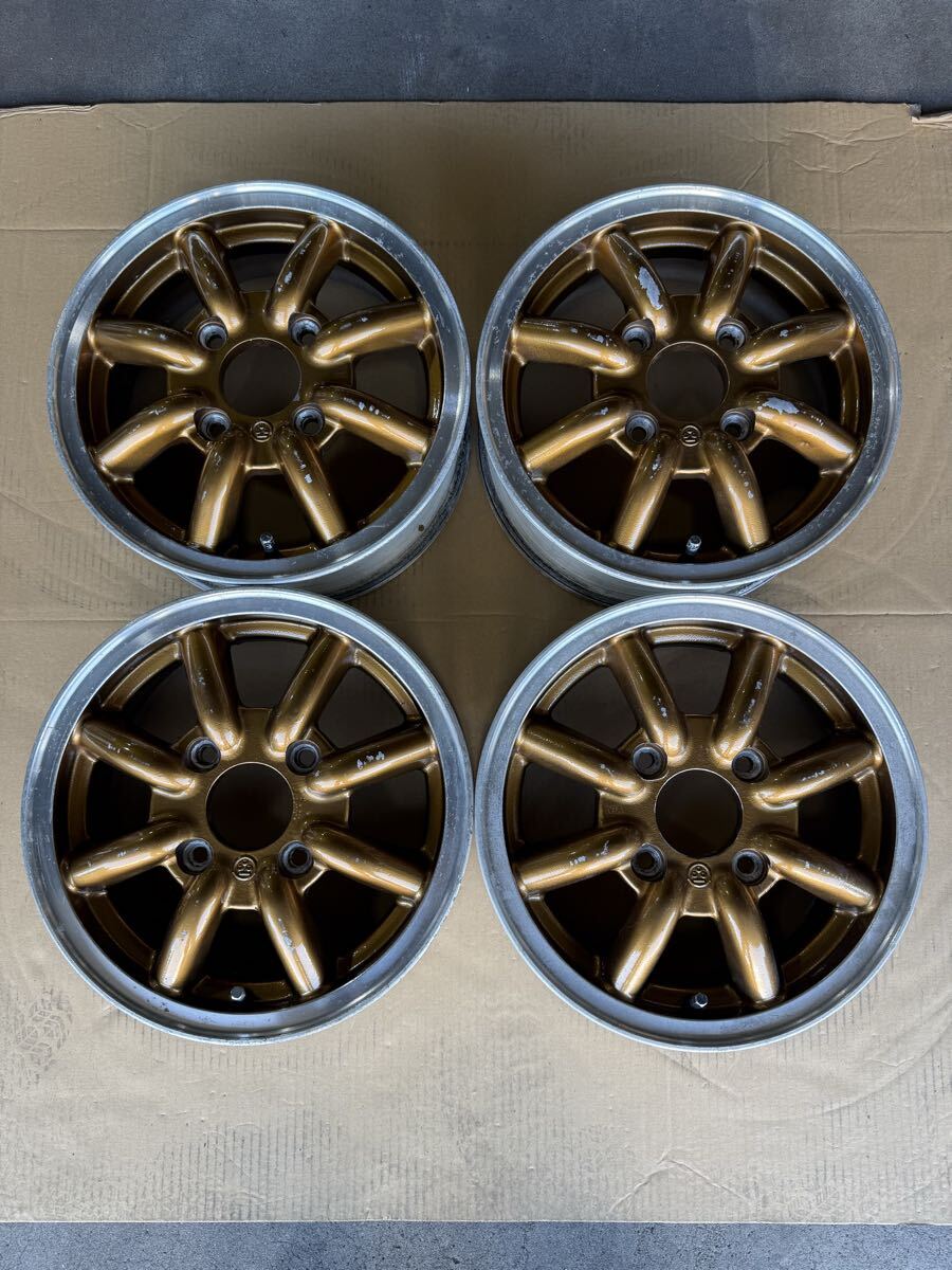 ワタナベ 155/55R14 6J PCD114.3 カプチーノ EA11・EA21 4本セットの