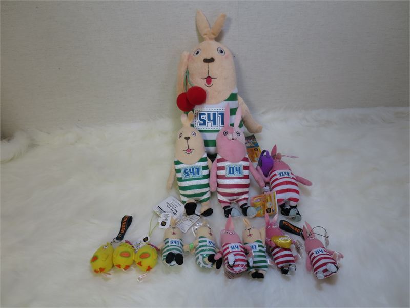 ウサビッチ コマネチ ひよこ ぬいぐるみ 7体セット 中古】2010年 ウサビッチ コマネチ（ひよこ） ぬいぐるみ タグ付