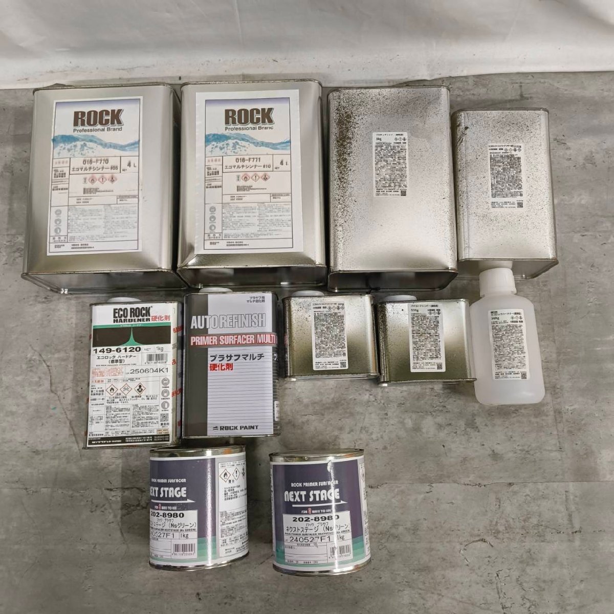 中古】ロックペイント 琺瑯看板 ホーロー 塗料 ROCK PAINT 昭和 時代