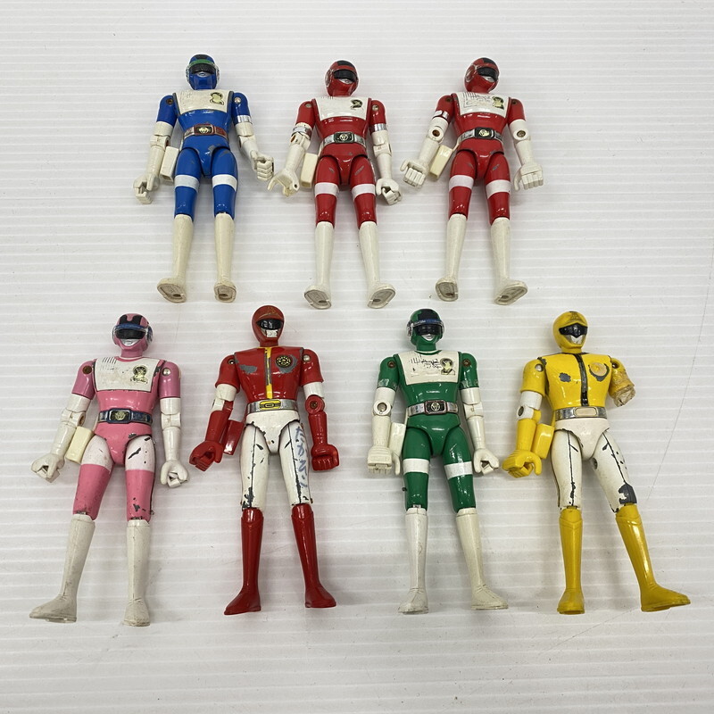 科学戦隊ダイナマン 消しゴム／ダイナマン×5、進化獣サイシンカ×2