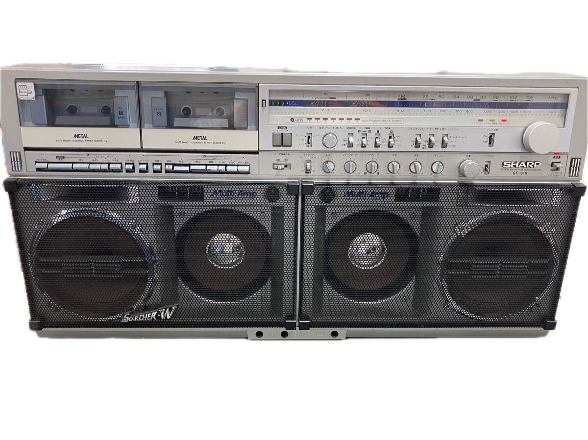 SHARP シャープ QT-77 Mk2 赤 Wラジカセ ヴィンテージ レトロ ジャンク