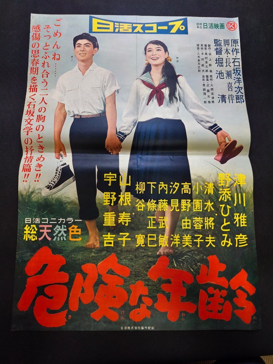 中古】◇日活映画ポスター「危険な年齢」監督／堀池清◇津川雅彦 野添