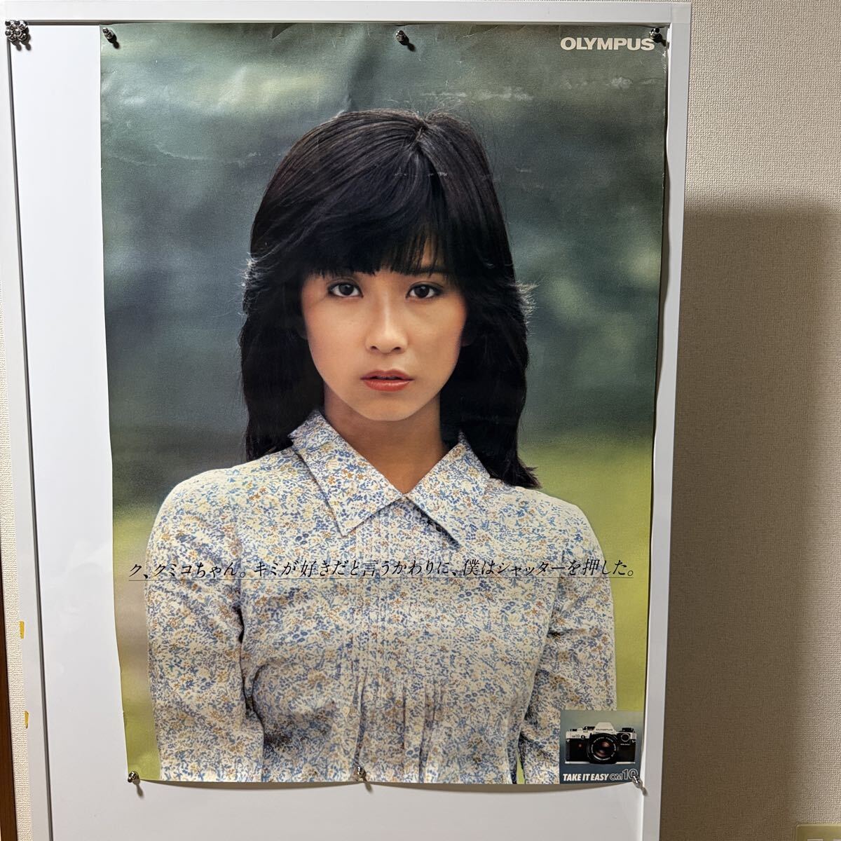 昭和レトロ オリンパスカメラ 宣伝用ポスター 大場久美子の落札情報