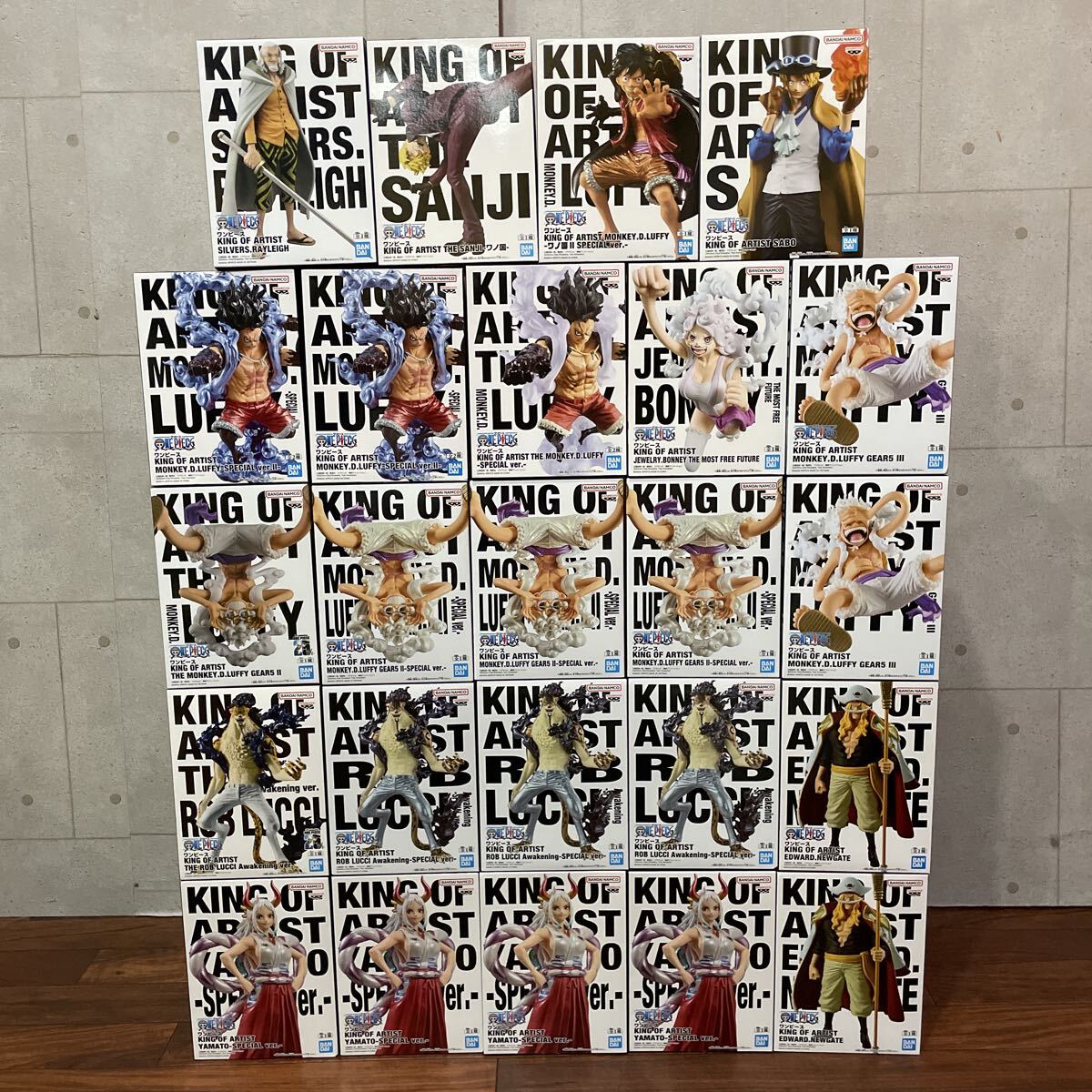 中古】美品 ワンピース フィギュア 7体 KING OF ARTIST ルフィ サンジ