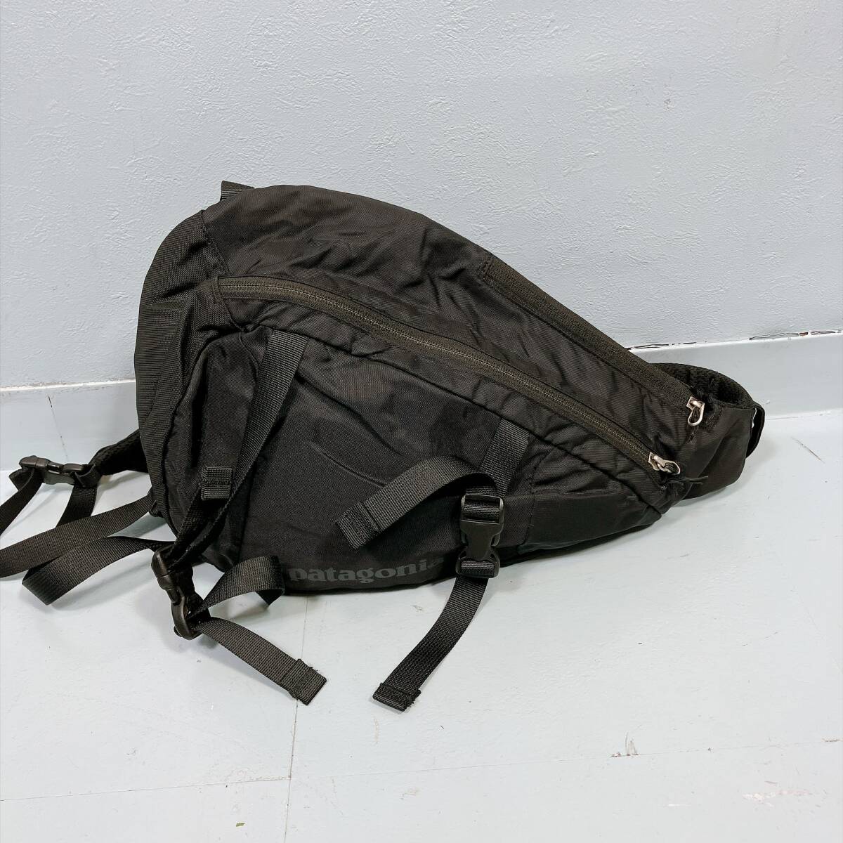 USA製☆2000年☆patagoniaパタゴニア 黒ブラック×紫パープル ヒップ