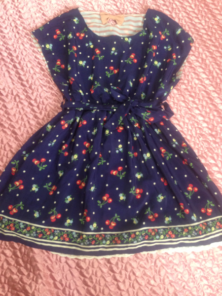 Olive Des Olive さくらんぼ柄 ワンピース 2way ネイビー 紺 オリーブデオリーブ ジャンパースカート チュニック ボーダー柄 フルーツ柄 白 の落札情報詳細 ヤフオク落札価格情報 オークフリー スマートフォン版