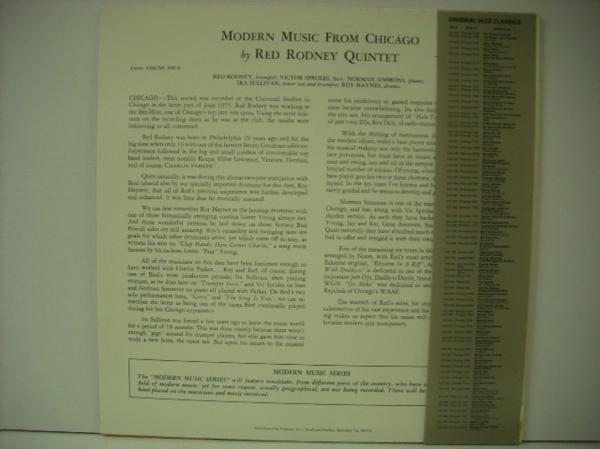 中古 Lp Red Rodney Quintet Modern Music From Chicago レッド ロドニー クインテット モダンミュージックフロムシカゴ の落札情報詳細 ヤフオク落札価格情報 オークフリー スマートフォン版