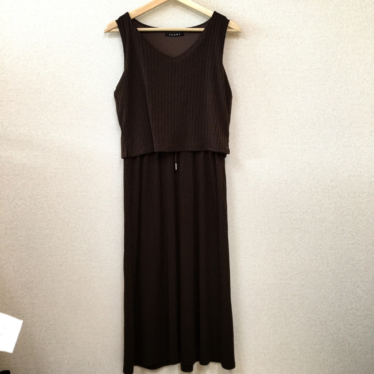 Ingni イング オールインワン マキシ丈 ロングワンピース ブラウン ノースリーブ Mサイズ の落札情報詳細 ヤフオク落札価格情報 オークフリー スマートフォン版