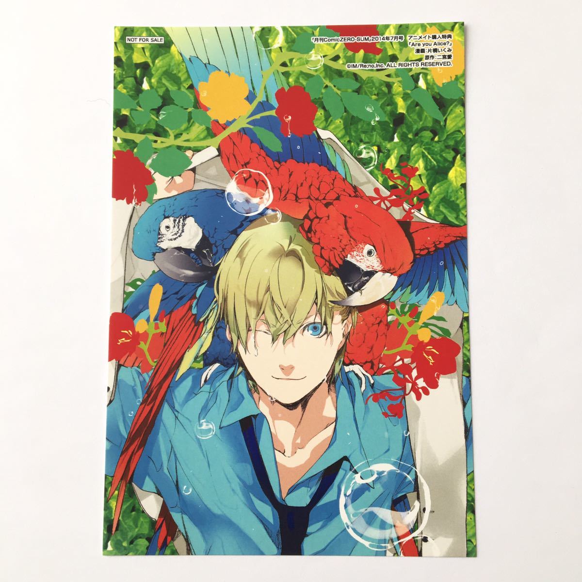 ☆Are you Alice? 月刊コミックZERO-SUM2014年7月号 アニメイト購入