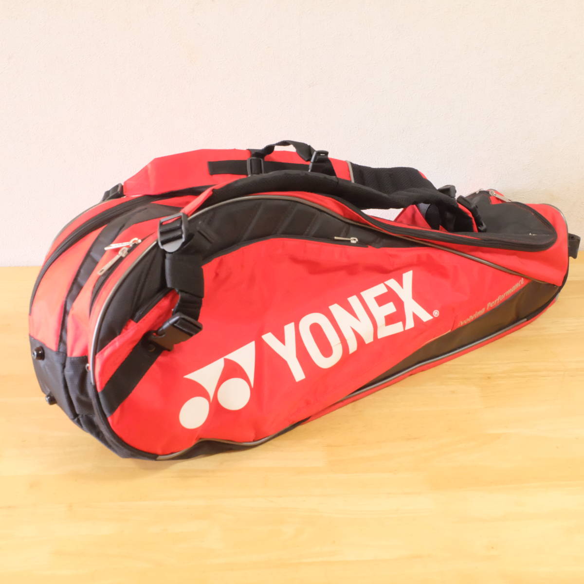 ヨネックス ラケットバッグ YONEX BAG912PR 6本用 赤の落札情報詳細