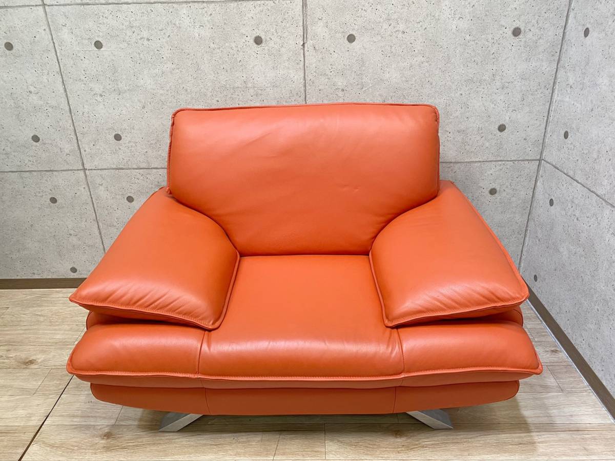 3*175 ニコレッティ NICOLETTI HOME 本革 一人掛けソファ MADE IN